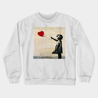 Banksy's Girl with a Red Balloon Crewneck Sweatshirt